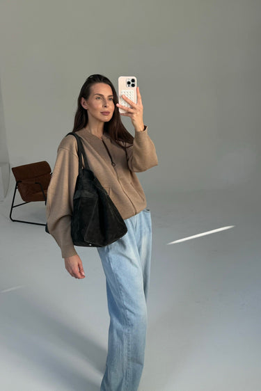 Onda 100% Meriino Bomber Jakk Beež