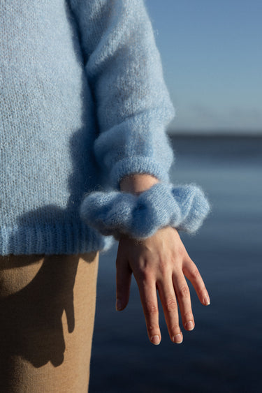 Melody Mohäär Scrunchie Taevasinine