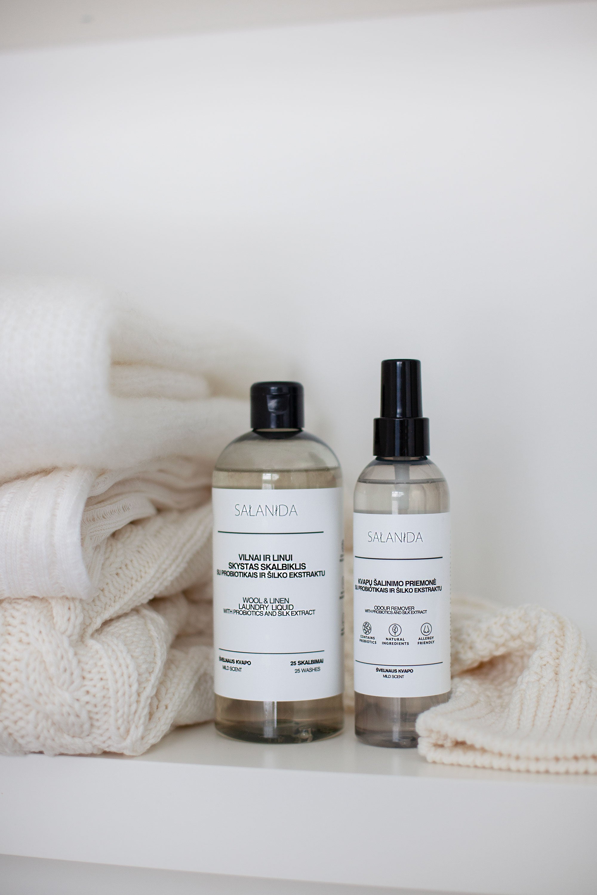 WOOL & LINEN LAUNDRY BUNDLE with probiotics and silk extract