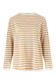 Tanto 100% Linane Pikkade Varrukatega Top Liivavärvi *UNISEX*