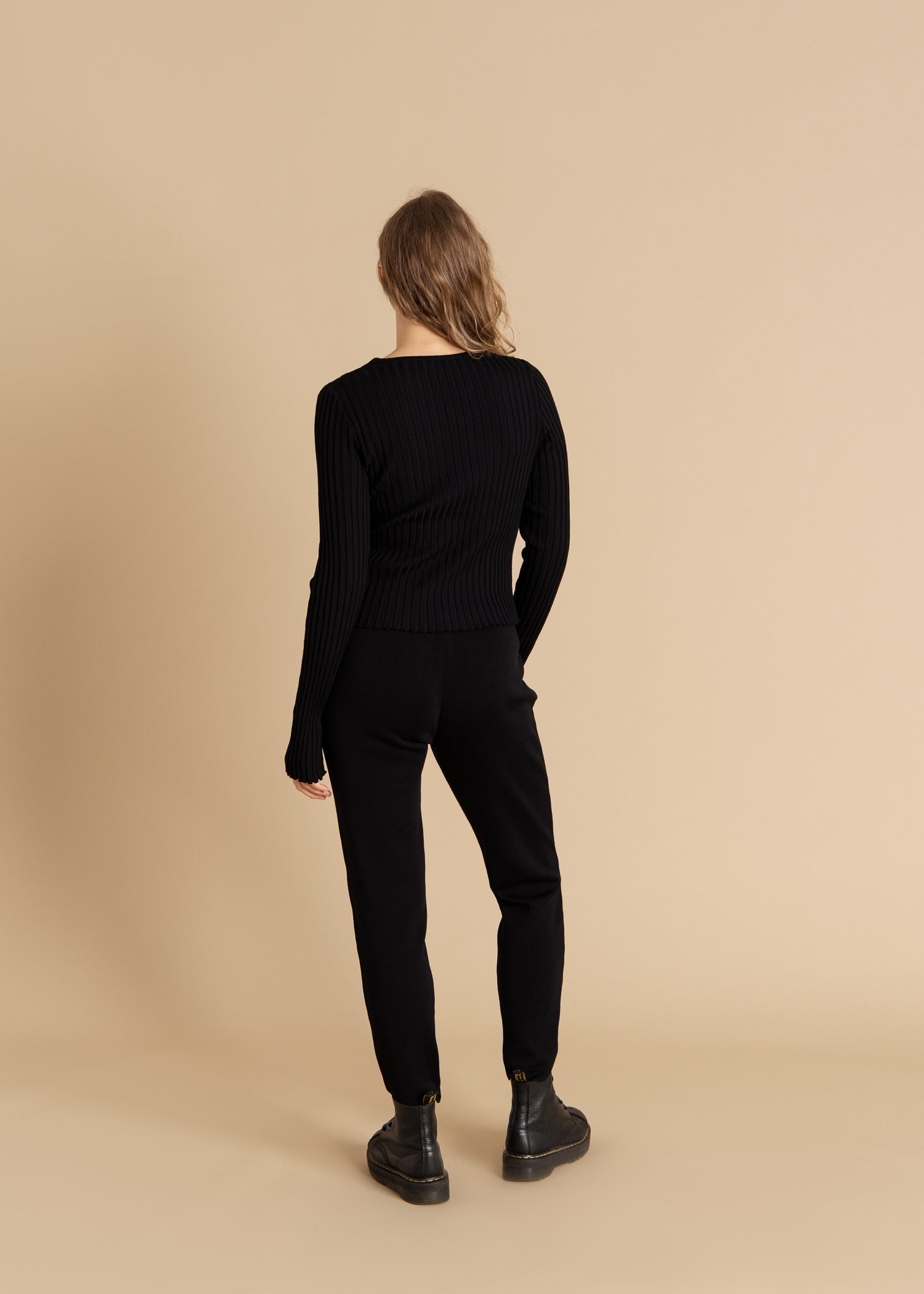 Brera 100% Merino Long-Sleeve Top Black