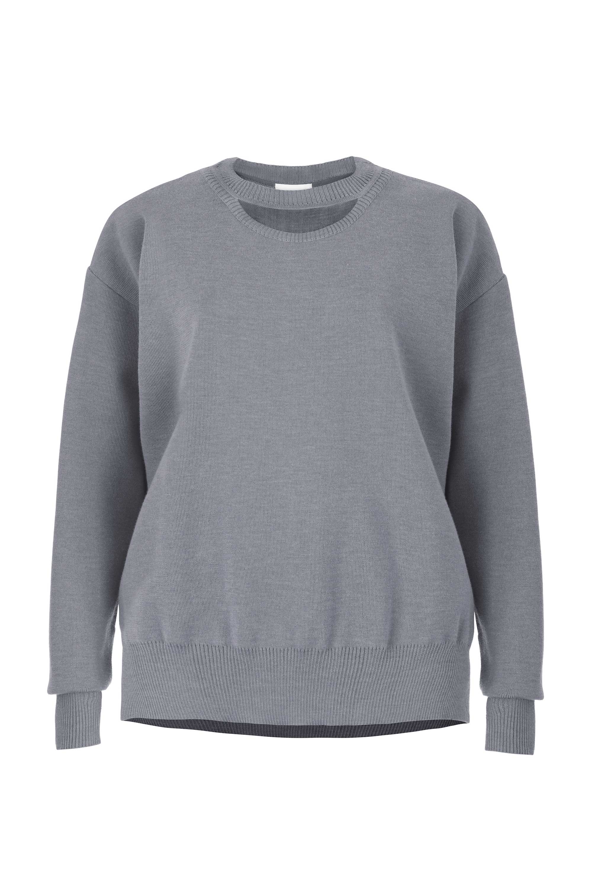 Rotondo 100% Merino Jumper Light Grey